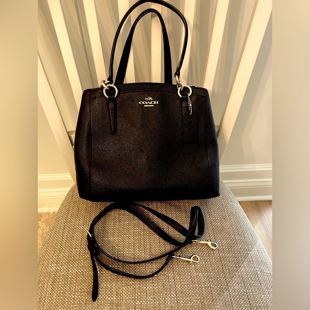 COACH 🌸 Minetta Black Leather Crossbody Bag - Picture 2 of 6